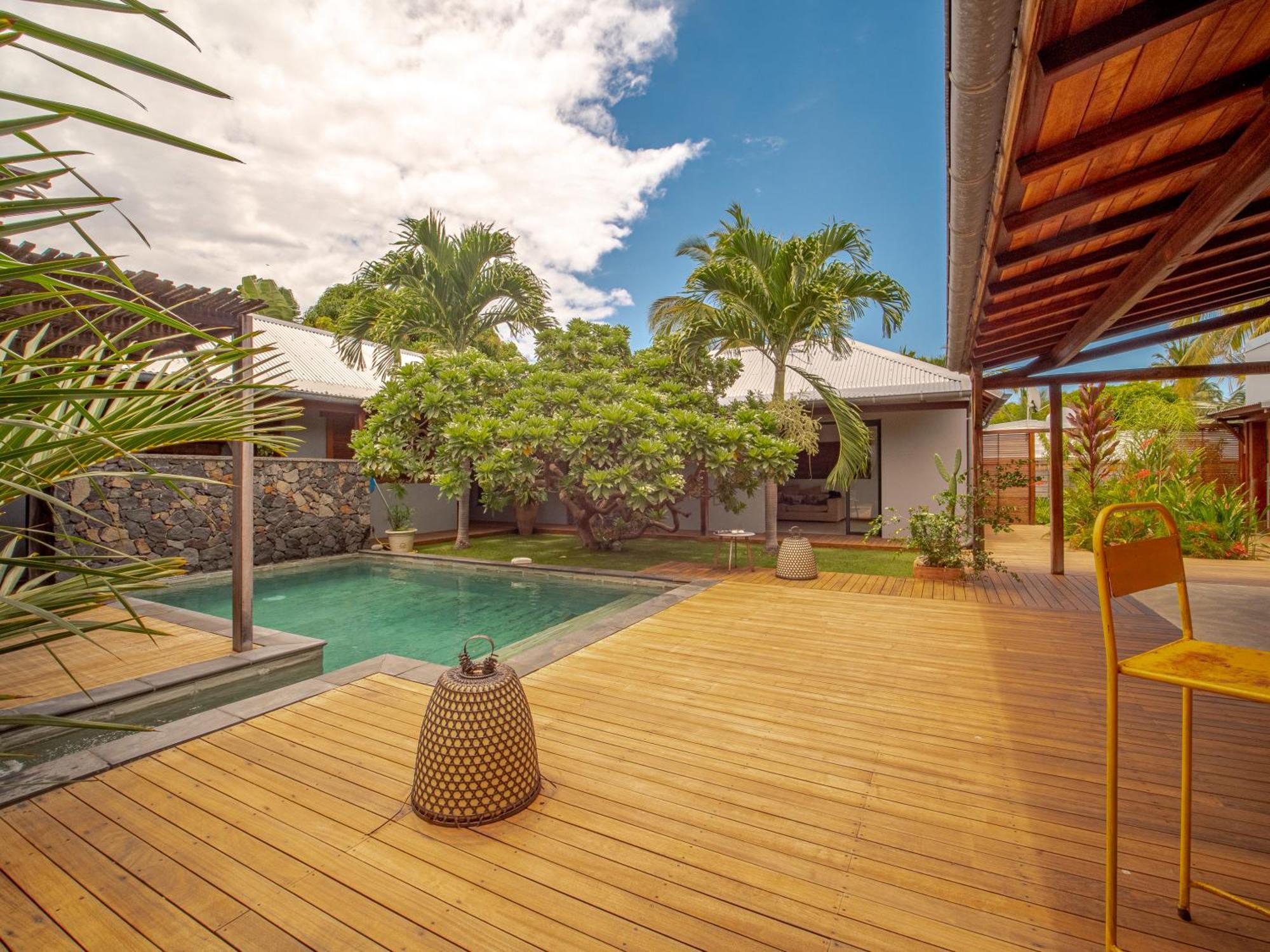 La Kaz Veloutier - Villa 4 Chambres Avec Piscine La Saline Le Bains Eksteriør bilde