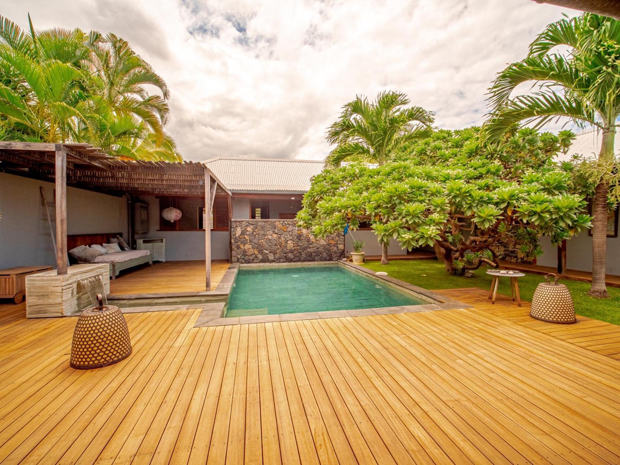 La Kaz Veloutier - Villa 4 Chambres Avec Piscine La Saline Le Bains Eksteriør bilde