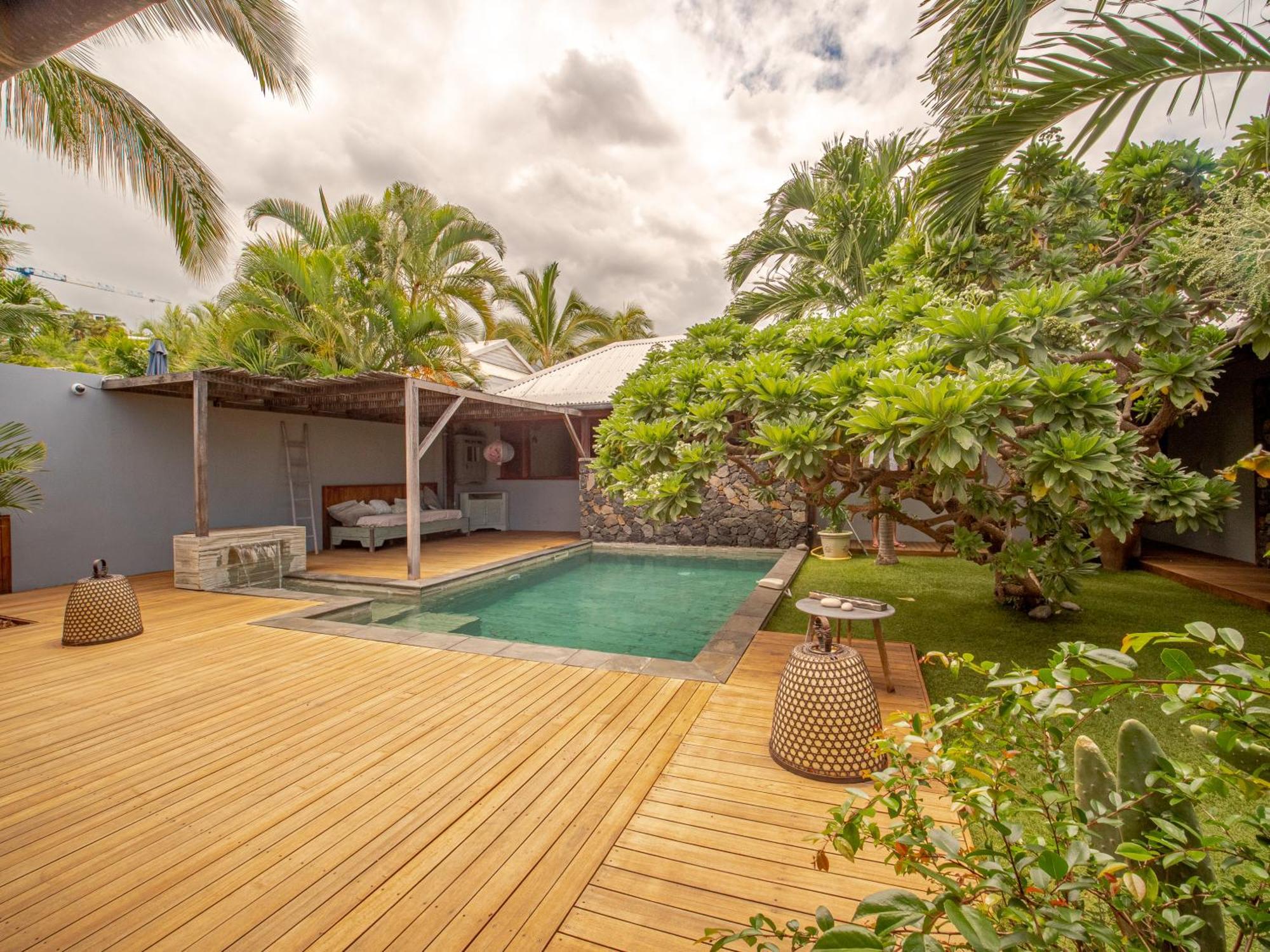 La Kaz Veloutier - Villa 4 Chambres Avec Piscine La Saline Le Bains Eksteriør bilde