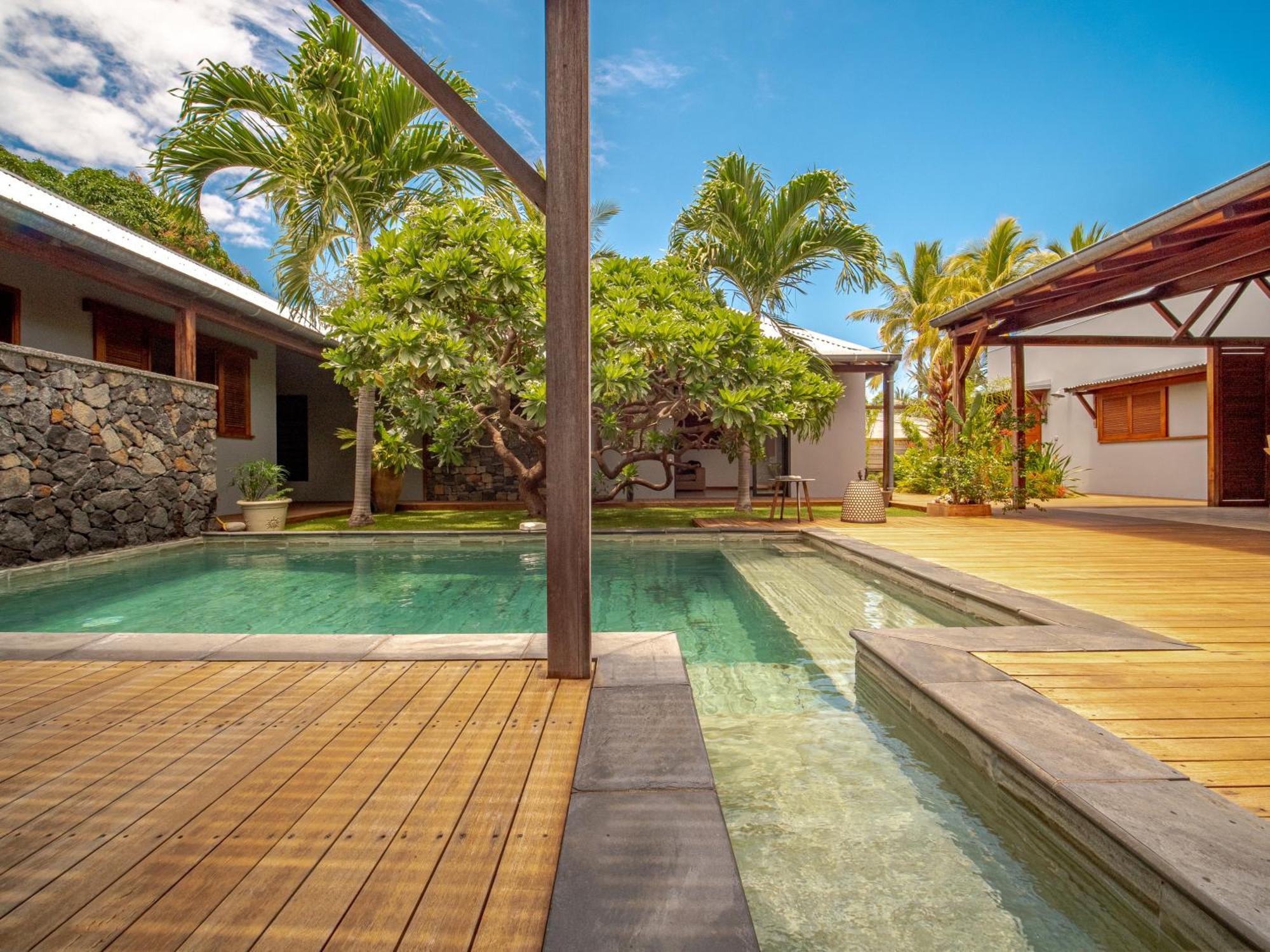 La Kaz Veloutier - Villa 4 Chambres Avec Piscine La Saline Le Bains Eksteriør bilde